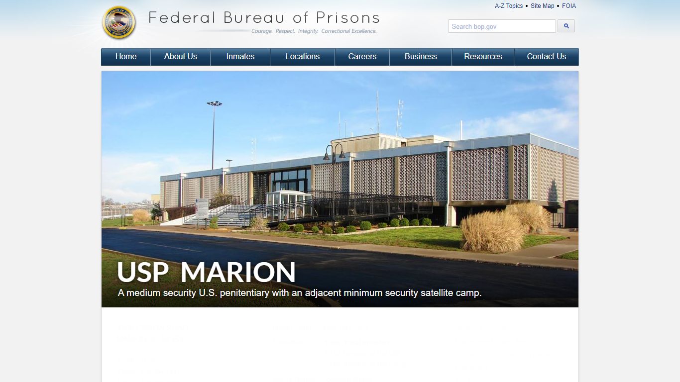 USP Marion - Federal Bureau of Prisons