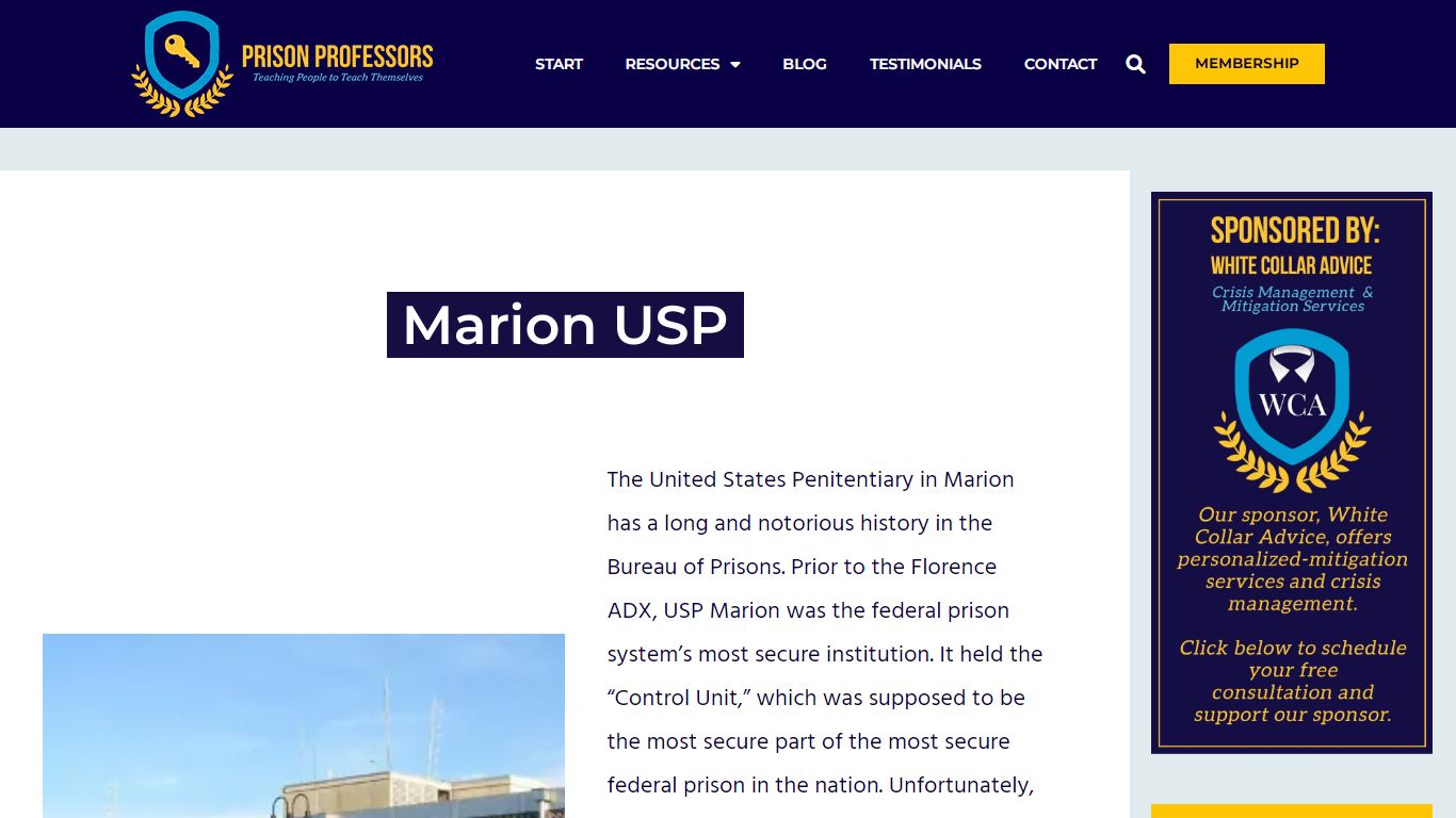 Marion USP - Prison Professors